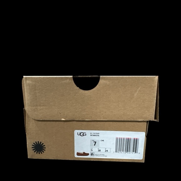 UGG Tan Moccasin Slippers with Cream Lining - Picture 6 of 6